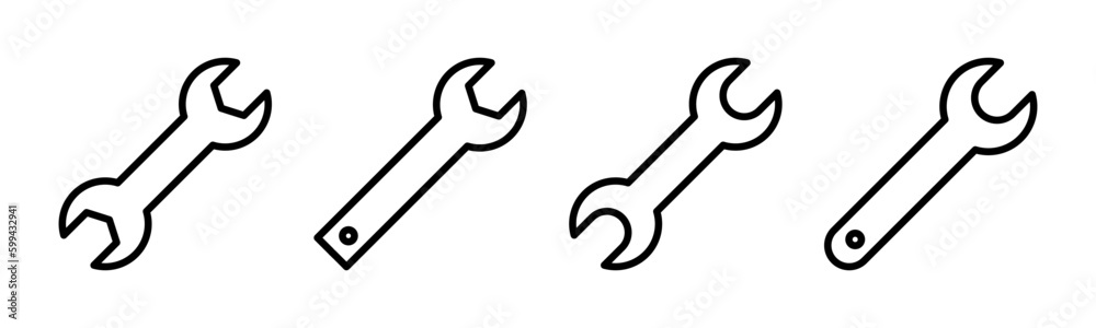 Wrench icon vector illustration. repair icon. tools sign and symbol