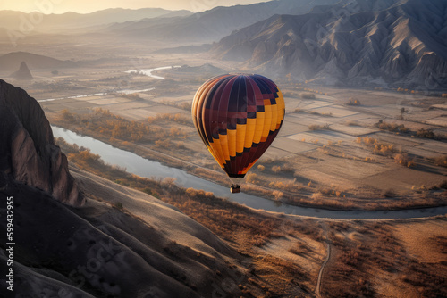The Majestic Valley Hot Air Balloon Expedition, generative ai