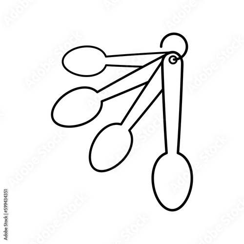 Measuring spoons icon , vector measuring spoons icon illustration isolated on White background..eps