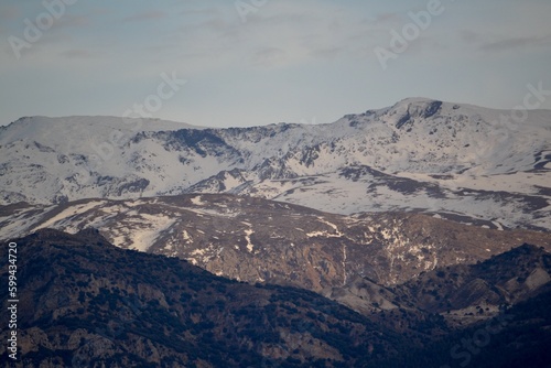 snow covered mountains