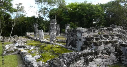 The Columns (Las Columnas) at San Gervasio, Mayan archeological site, Cozumel, Mexico. photo