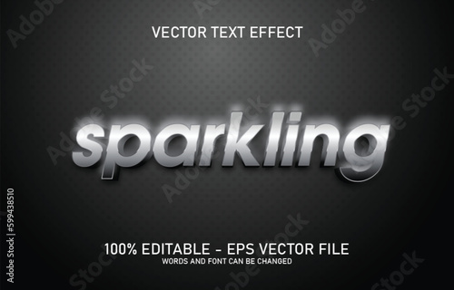  sparkling Silver 3D Text Effect
