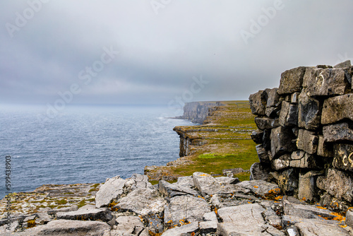 ancient fortress on the cliffs of Aran islands
