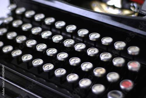close up of an old typewriter