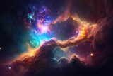 colorful galaxy, colorful nebula, colorful galaxy wallpaper, generative ai