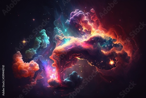 colorful galaxy  colorful nebula  colorful galaxy wallpaper  generative ai