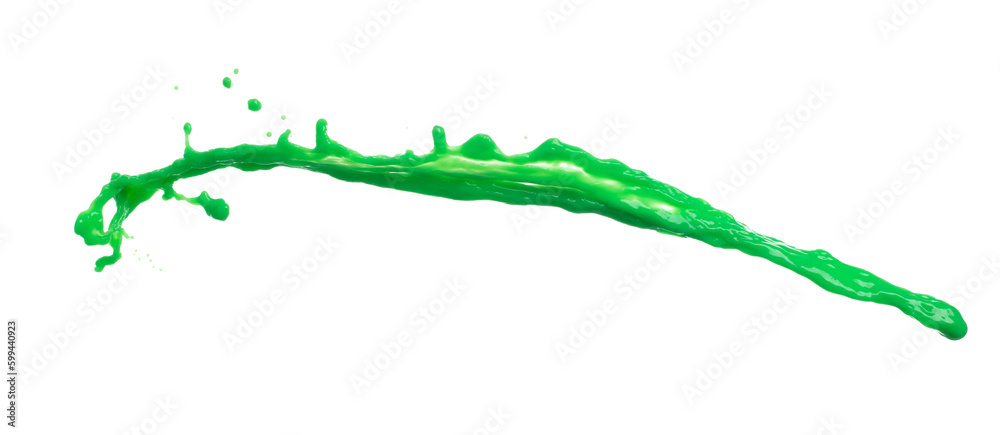 Green Matcha Milk Tea pour fall down, explosion in air. Green Matcha Milk Tea spill splash in shape form line as paint color. White background isolated high speed shutter freeze motion Green Matcha Milk Tea pour fall down, explosion in air. Green Matcha Milk Tea spill splash in shape form line as paint color. White background isolated high speed shutter freeze motion