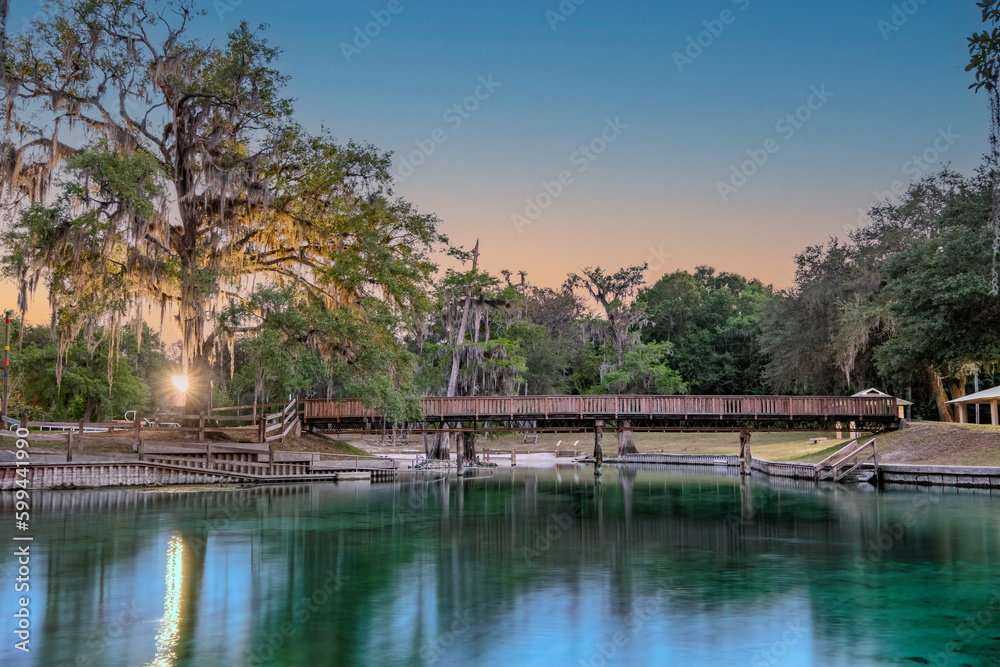 Hart Springs at sunset, Gilchrist County, Florida
