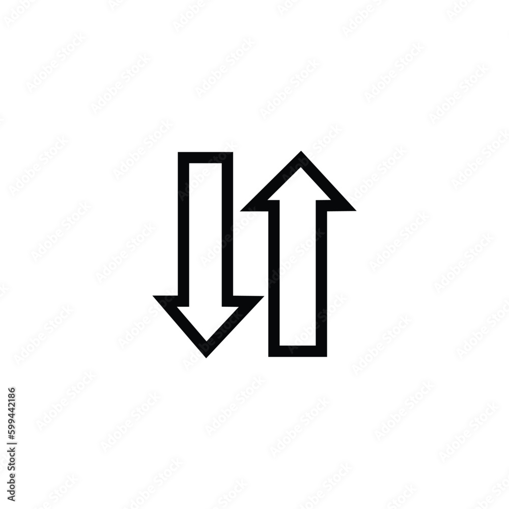 up and down sign symbol vector illustration on white background up and down sign symbol vector illustration on white background