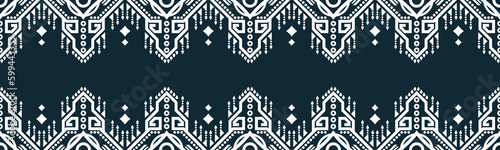 seamless pattern abstract ethnic geometric embroidery design repeating background texture in black and white.wallpaper and clothing. EP.72