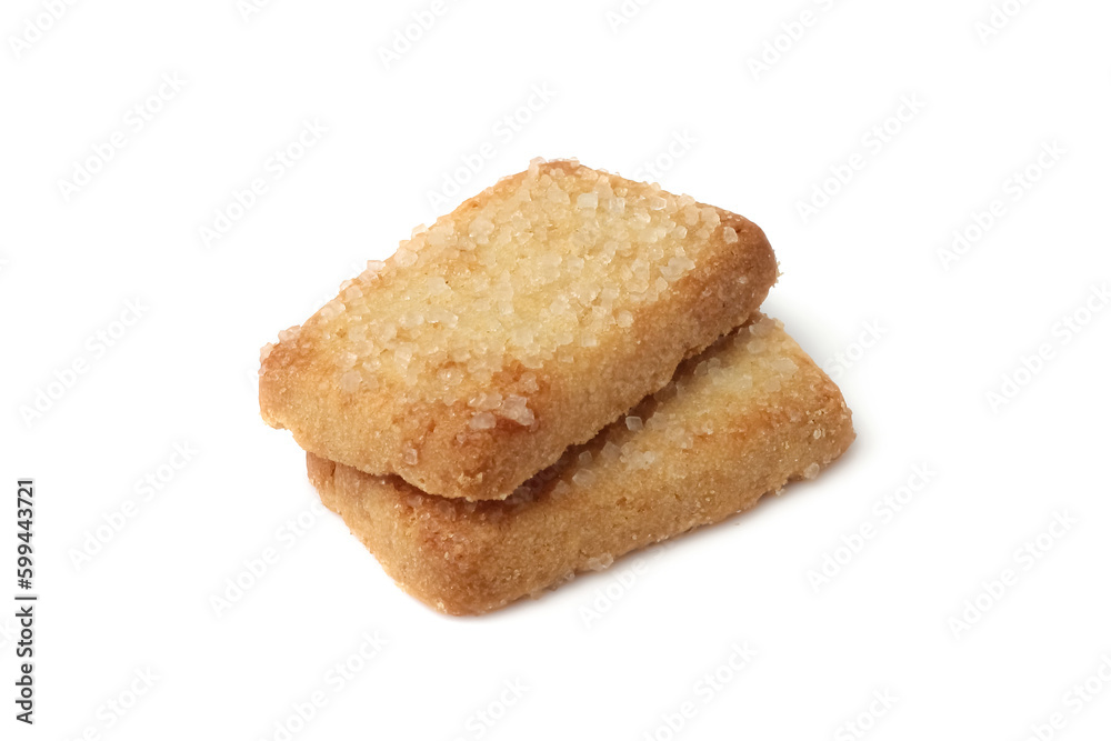 Danish butter cookie isolated on white background Danish butter cookie isolated on white background