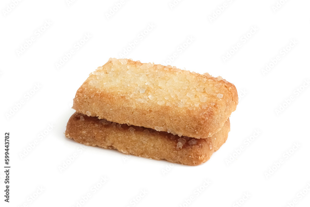 Danish butter cookie isolated on white background Danish butter cookie isolated on white background