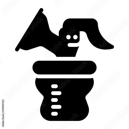 breast pump glyph icon