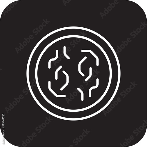 Bacteria Science icon with black filled line style. virus, pathogen, biology, microbiology, microbe, infection, organism. Vector illustration