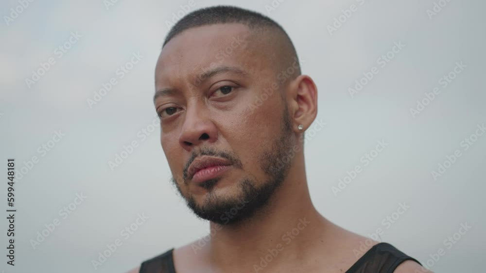Portrait of LGBT Queer Gay Man Male Facial Expression Close Up - Smile, Happy, Anger, Fierce, Confident Portrait of LGBT Queer Gay Man Male Facial Expression Close Up - Smile, Happy, Anger, Fierce, Confident