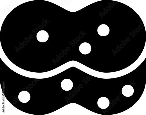sponge black solid icon