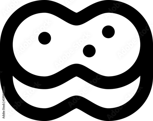 sponge black outline icon