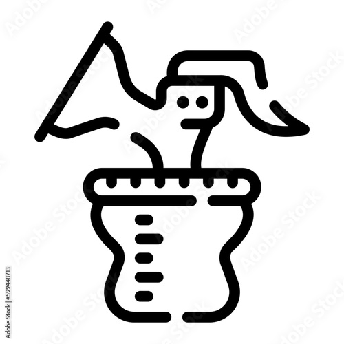 breast pump line icon