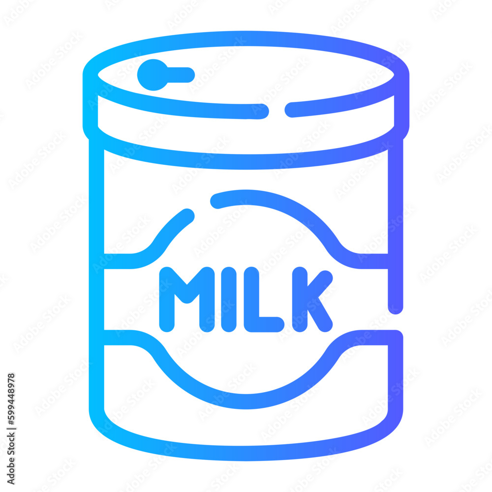 milk powder gradient icon milk powder gradient icon