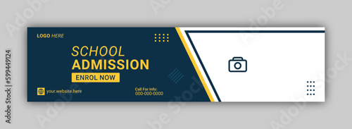 banner social media school admission banner design modern and minimal