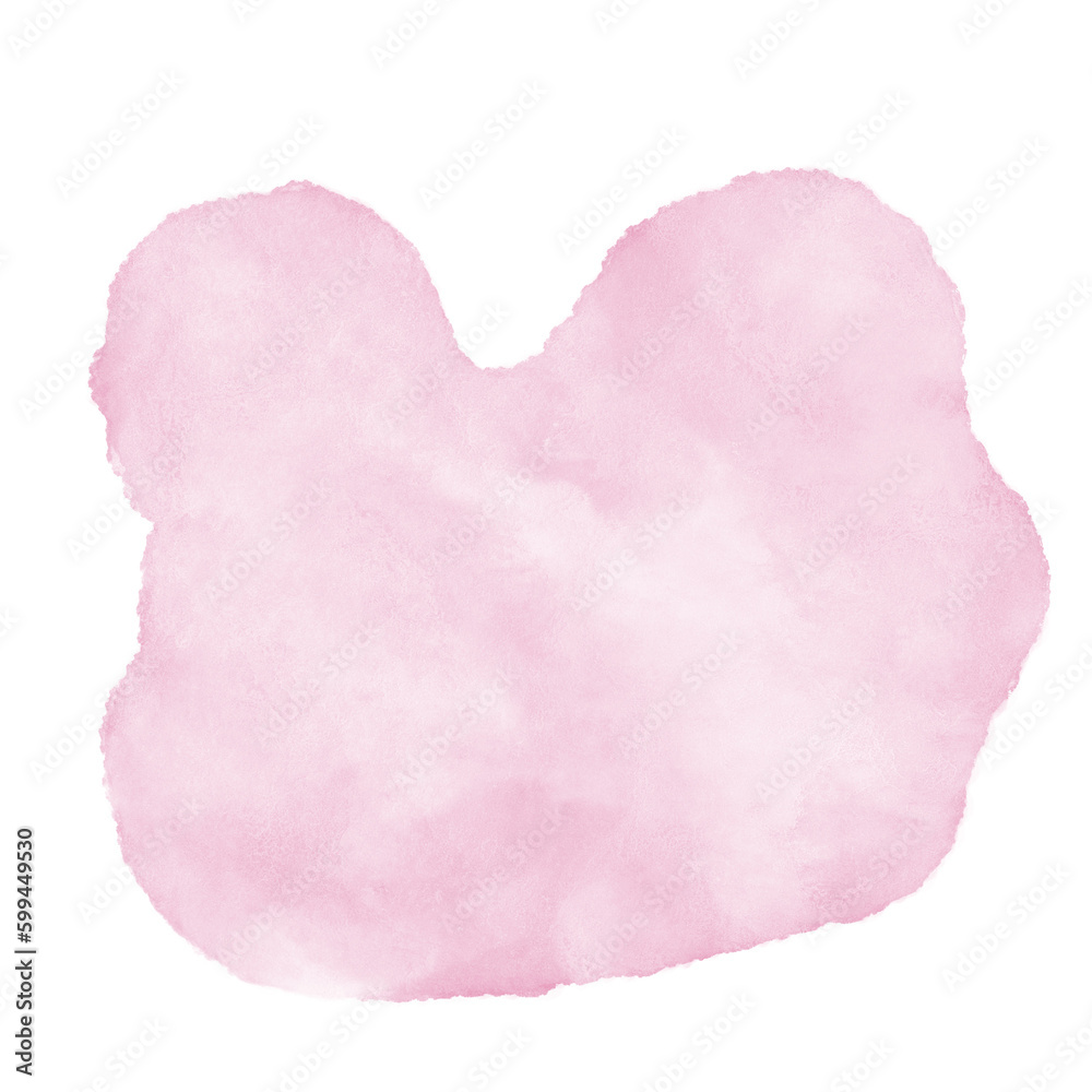 Pastel Pink Watercolor Abstract Shapes