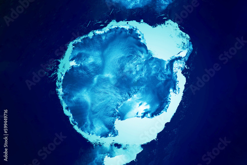 Fototapeta Naklejka Na Ścianę i Meble -  Antarctica, a view from space. Elements of this image furnished NASA.