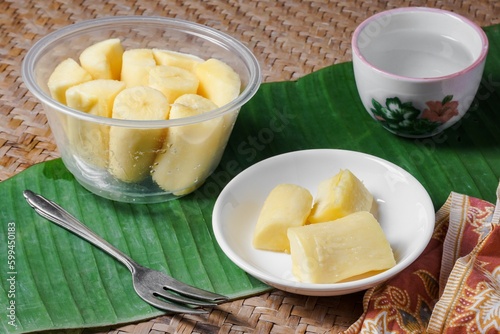 Sweet dessert Tapai or Peuyeum are traditional Asia food from Indonesia and Malaysia.