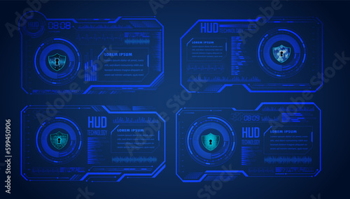 hud world cyber circuit future technology concept background