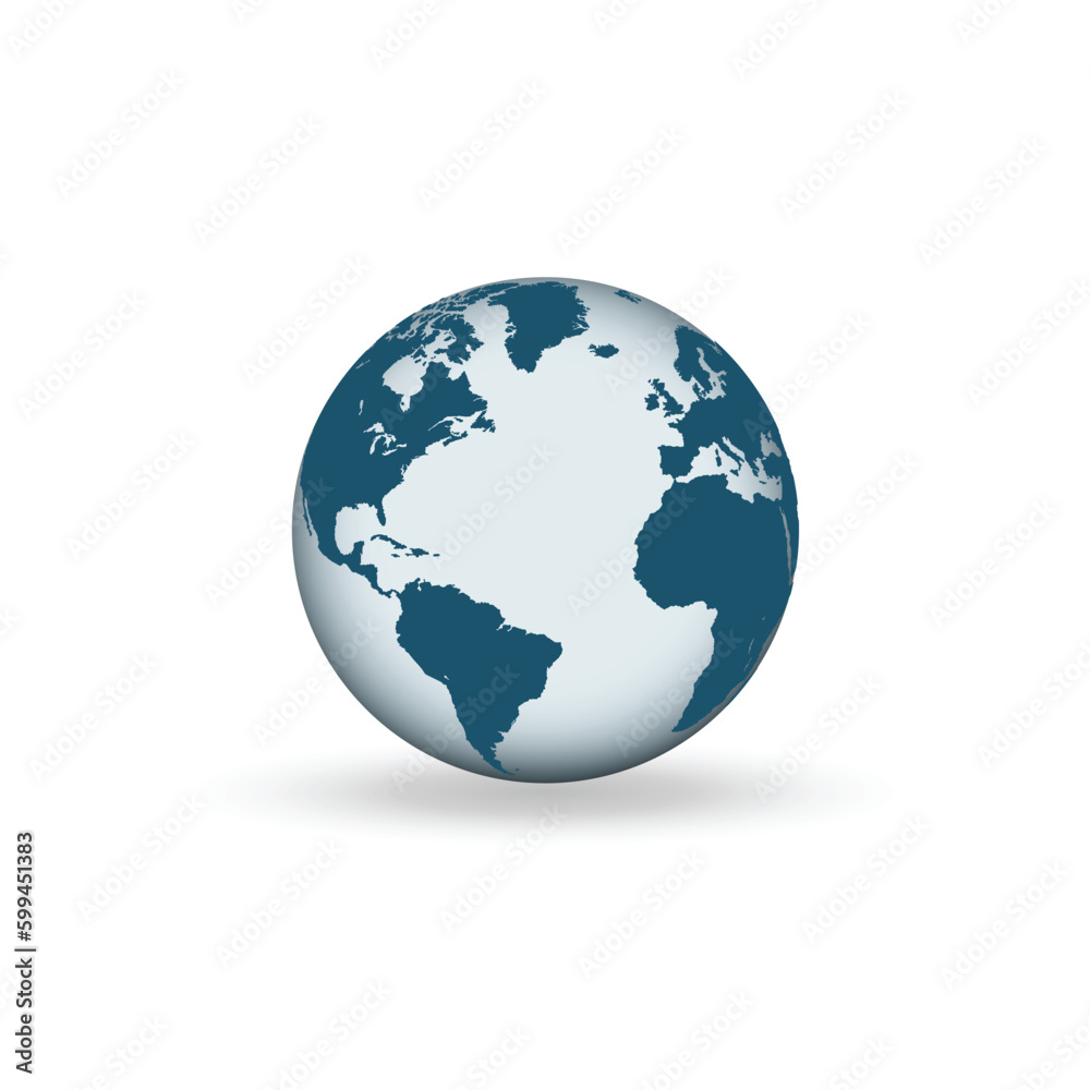 Earth globe icons. earth hemispheres with continents. vector world map set. Earth globe icons. earth hemispheres with continents. vector world map set.