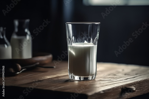 A glass of milk. ai