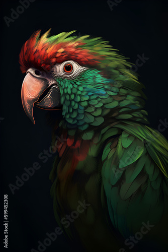 parrot art. generative ai