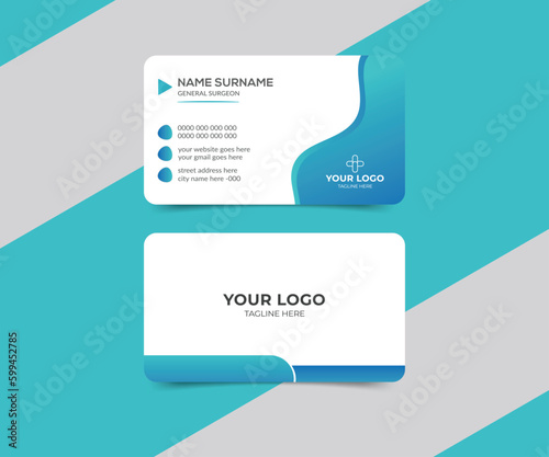 Healthcare services modern business card design template