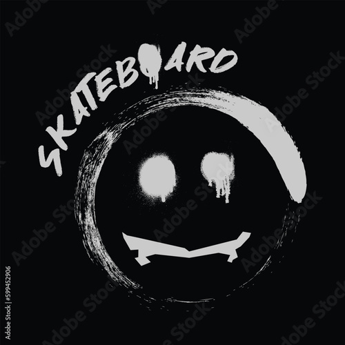 Skateboard illustration typography. perfect for t shirt design