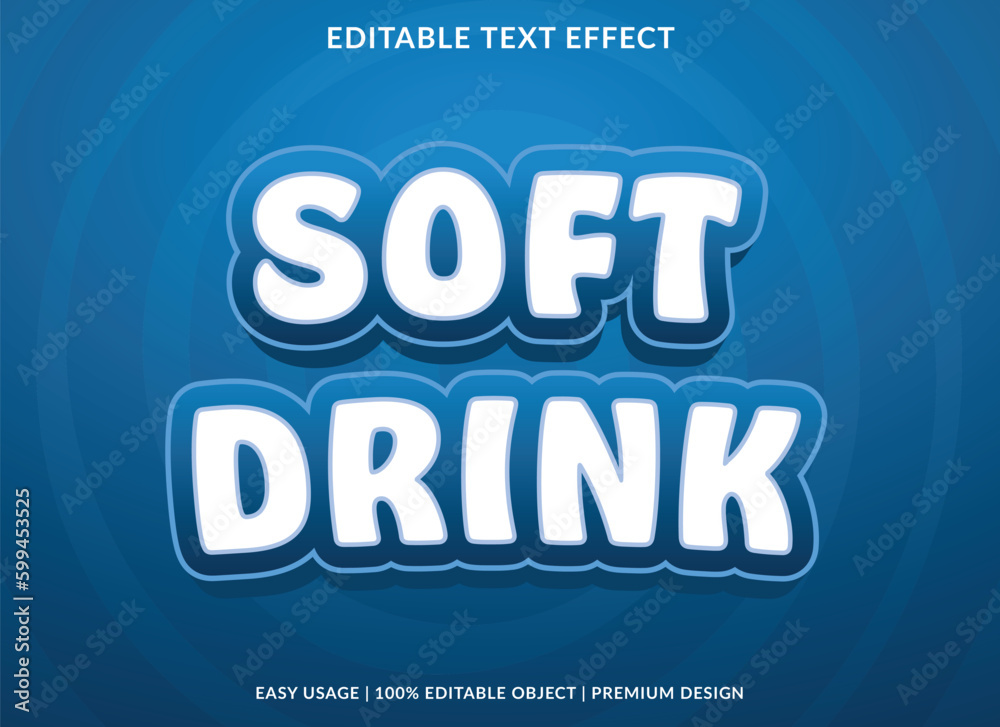 text effect editable template with abstract font style use for typography brand and logo