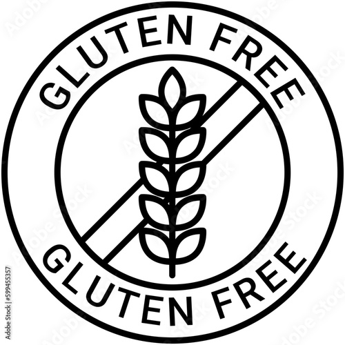 Gluten Free Icon. Healthy Ingredient Symbol. Line Icon Vector Stock
