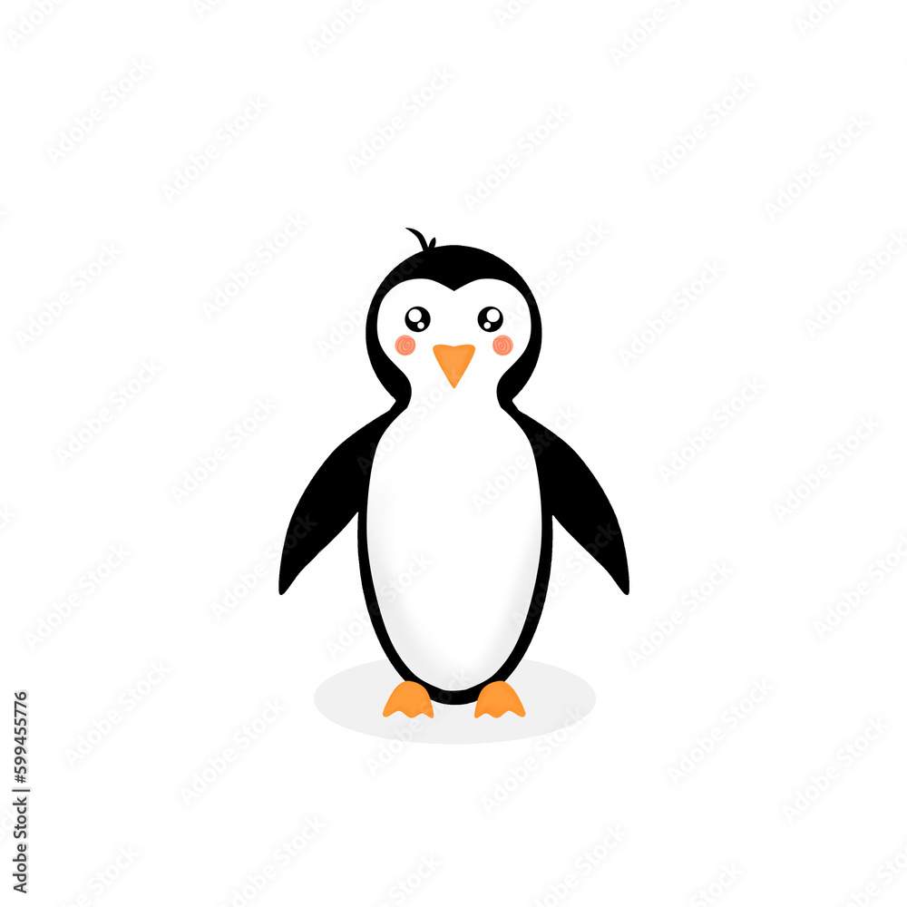 Obraz premium penguin on a white background