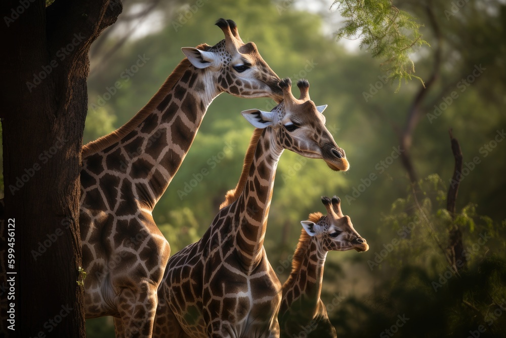 Giraffe in its Natural Habitat. Generative AI Giraffe in its Natural Habitat. Generative AI