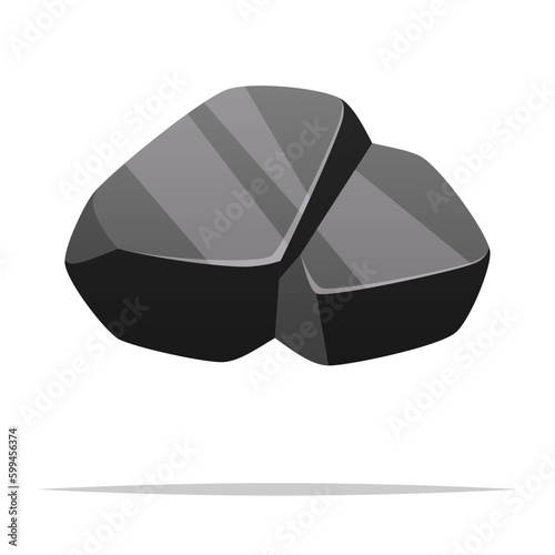 Iron ore vector isolated illustration