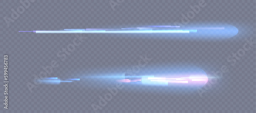 High speed light movement, glare distortion and light refraction. The trace line of a light beam when a diamond is refracted. Light trace of the laser. Vector
