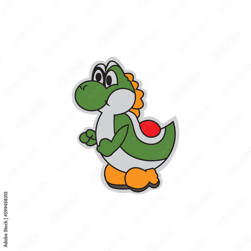 Fototapeta premium cute crocodile icon cartoon sticker design illustration vector