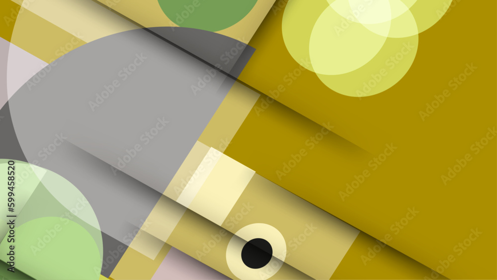 Fototapeta premium Abstract gradient green yellow geometry background
