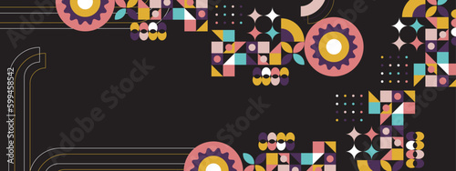 Vector retro mozaik colorful colourful flat geometric background