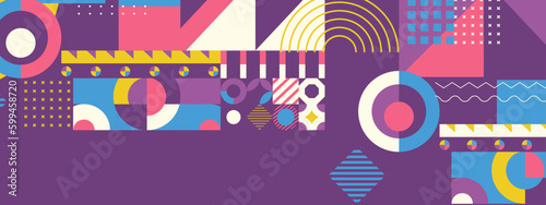 Vector retro mozaik colorful colourful flat geometric background