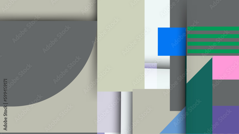 Abstract geometry background in flat design