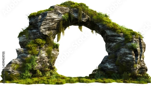Enchanting forest harbors a striking rock arch