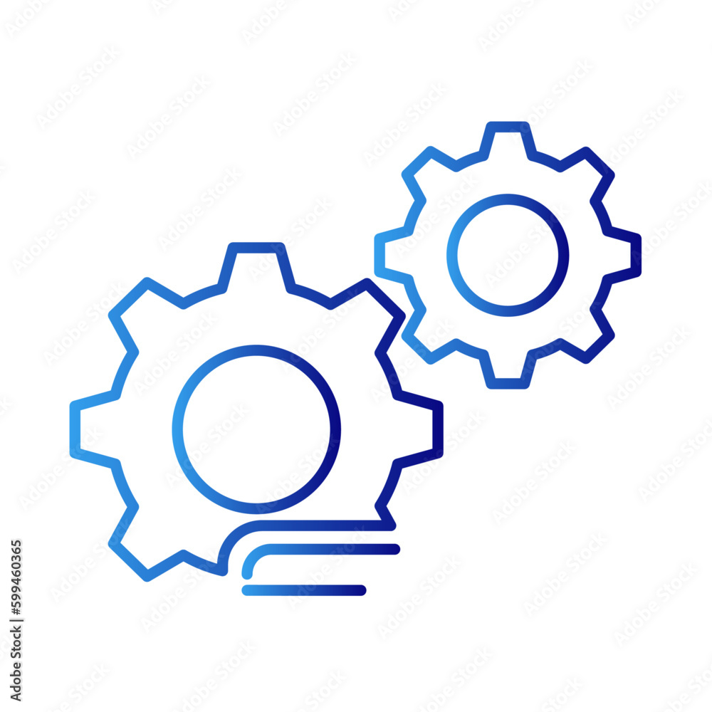 Development business icon with blue gradient outline style. idea, technology, process, sign, outline, design, web. Vector Illustration Development business icon with blue gradient outline style. idea, technology, process, sign, outline, design, web. Vector Illustration