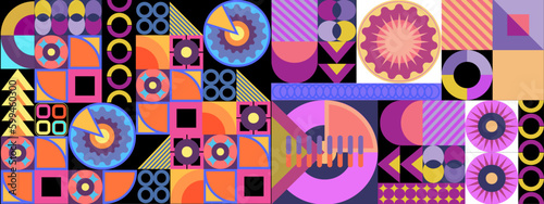 Vector flat geometric background mozaik colorful colourful