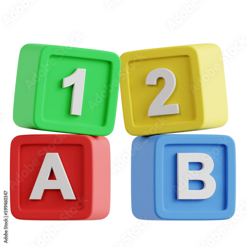 Colorful alphabet letters for educational or language learning themes