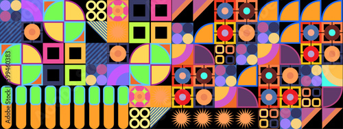 Vector flat design geometric pattern mobile design colorful colourful