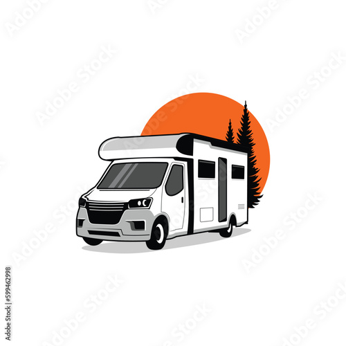 camper van camper vector camper logo design illustration of a camper